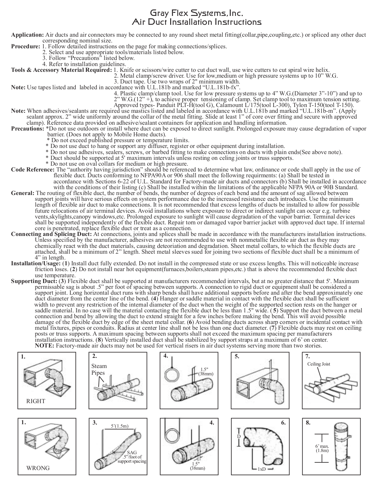 Gray Flex Systems Air Duct Installation Manual - ManualMachine.com
