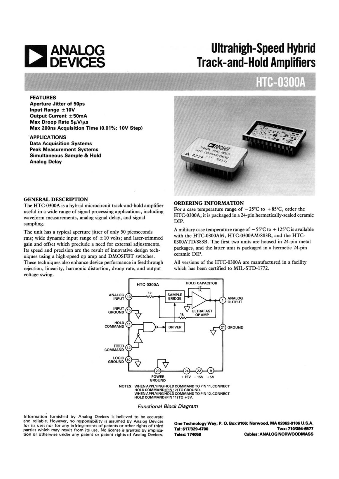 Analog Devices HTC-0300AG Datasheet