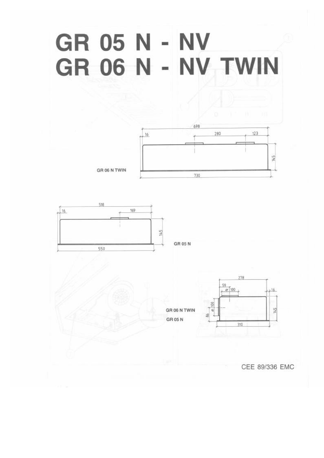 ROSIERES GR 05 NV, GR 06 N, GR 06 NV, GR 06 TWIN User Manual
