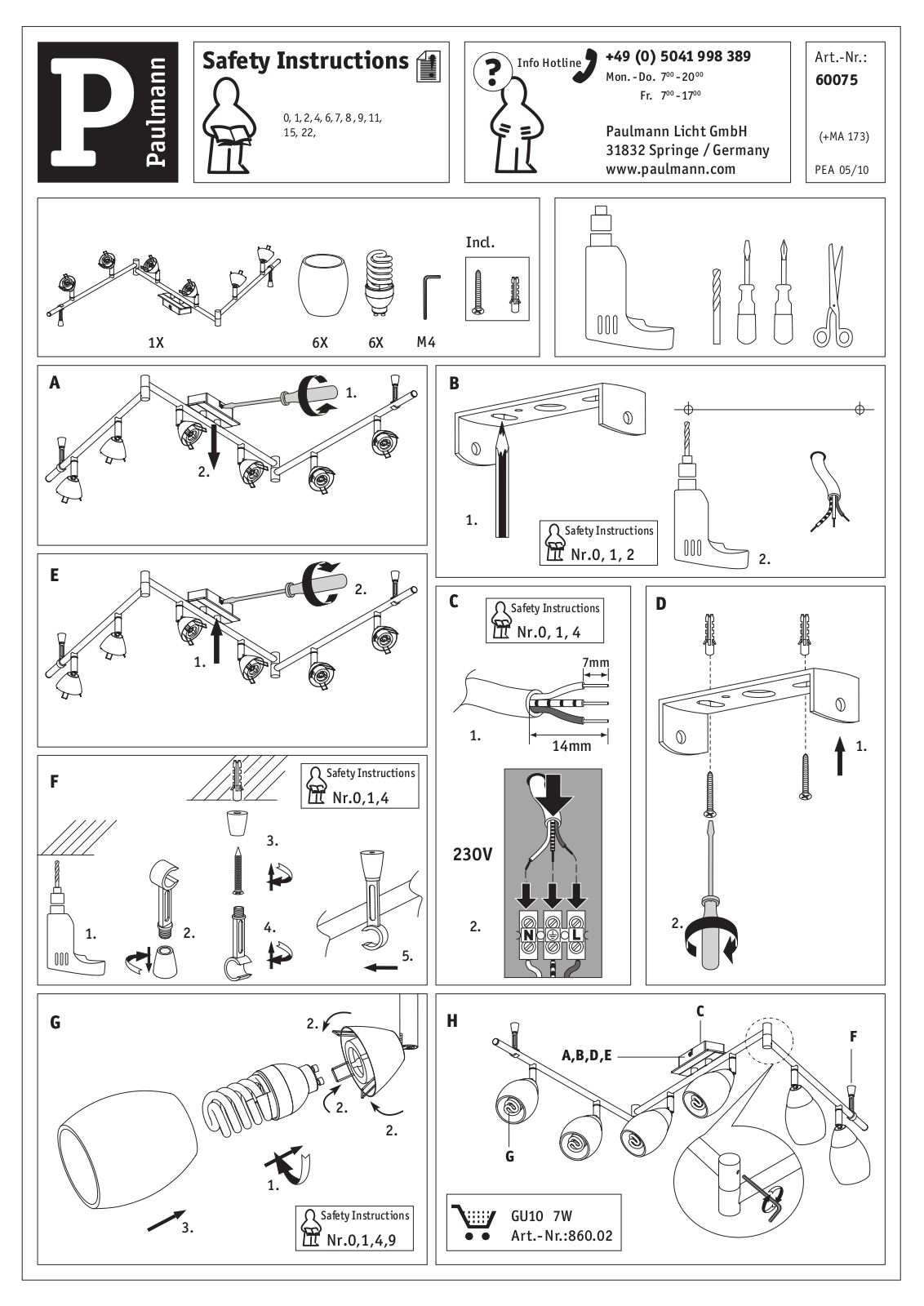 Paulmann 60075 Safety instructions - ManualMachine.com