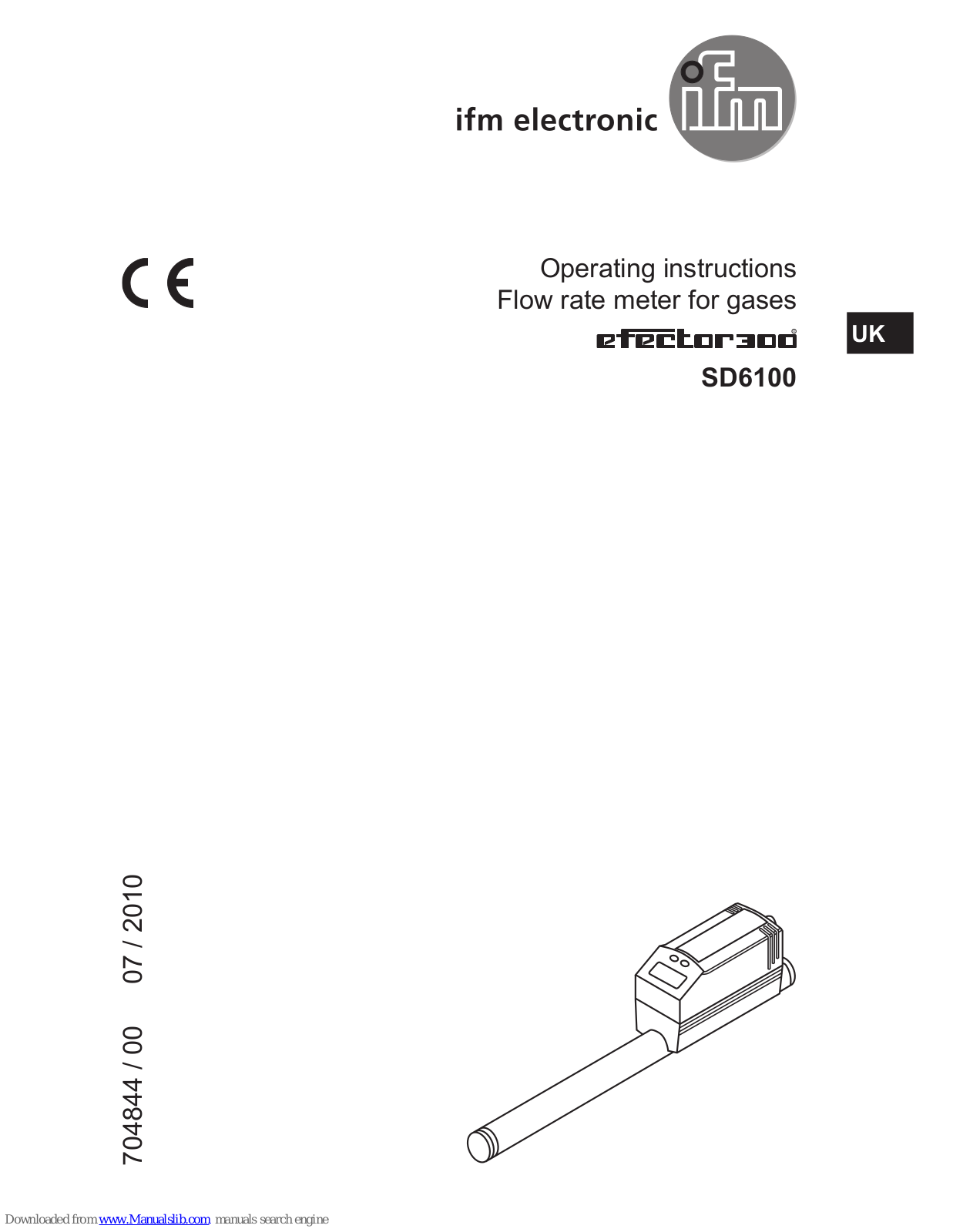 IFM Electronic SD6100 Operating Instructions Manual