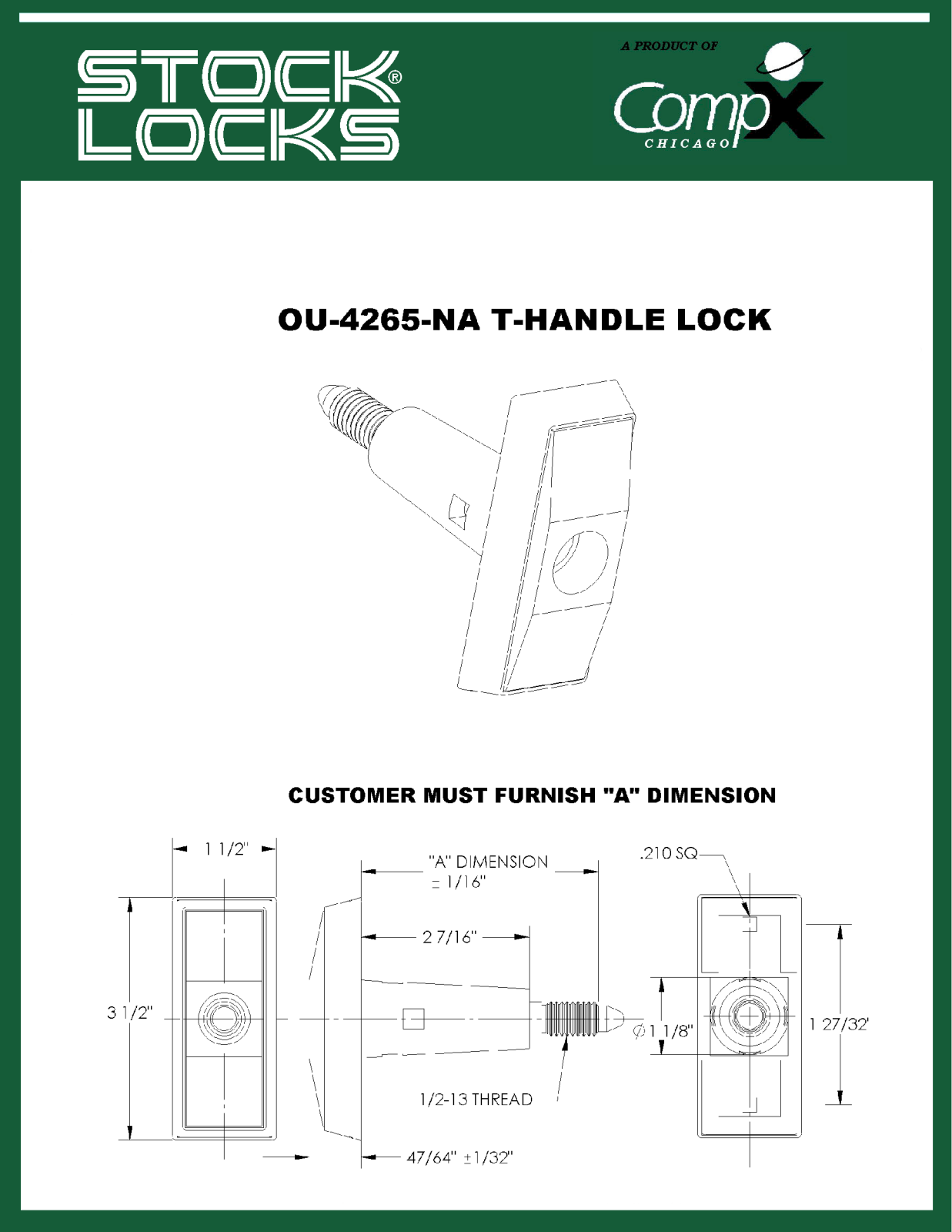 Compx OU-4265-NA drawing