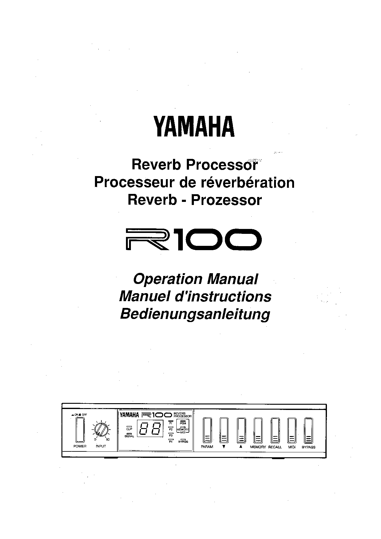 Yamaha R100 User Manual