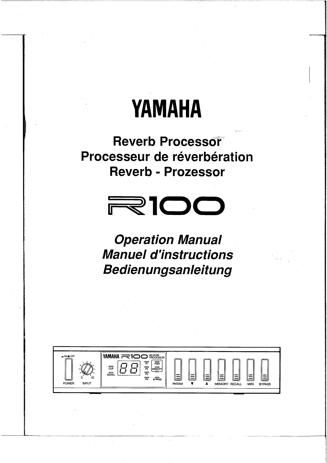 Yamaha R100 User Manual