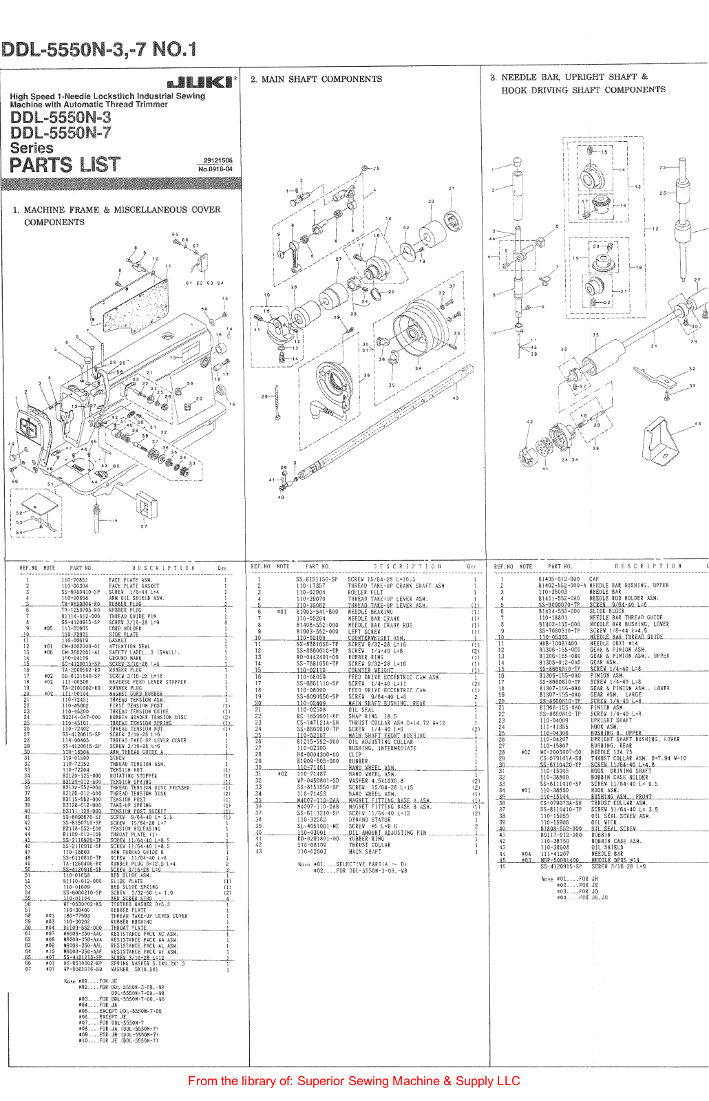 Juki DDL-5550N-3, DDL-5550N-3-7 Manual