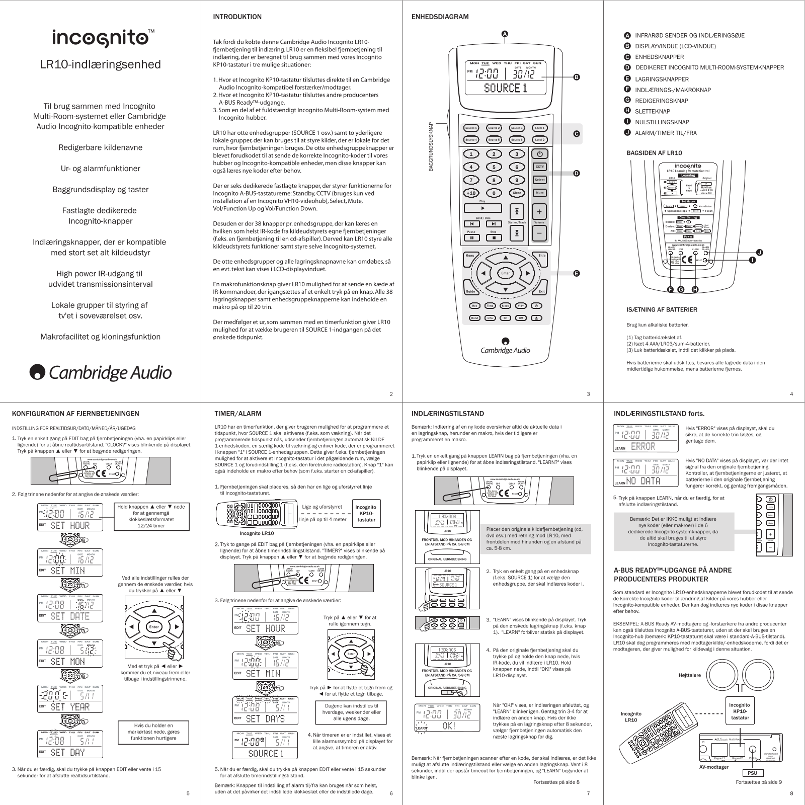 Cambridge audio INCOGNITO LR10 User Manual