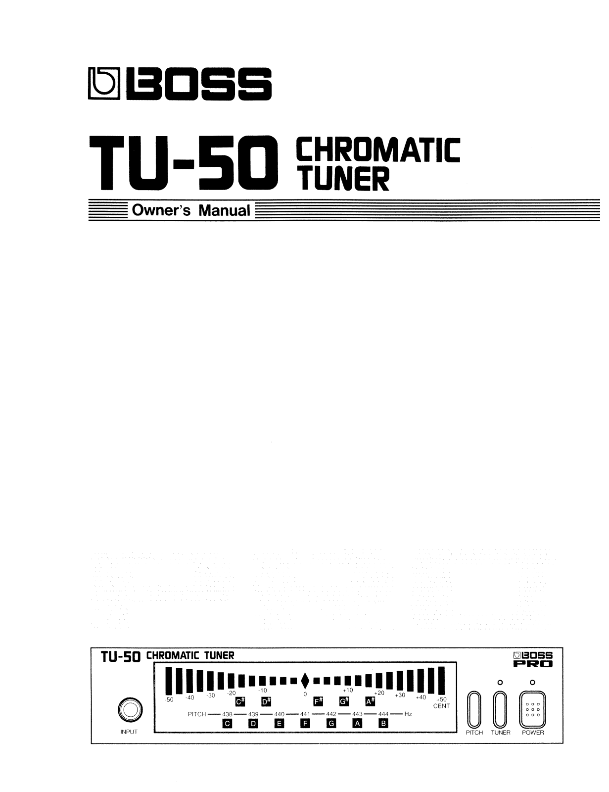 Roland Corporation TU-50 Owner's Manual