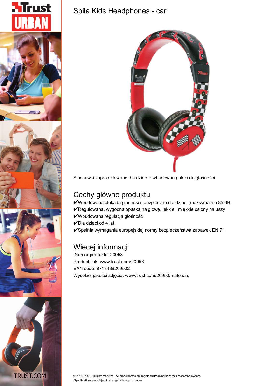 Trust Spila Kids Headphones User Manual