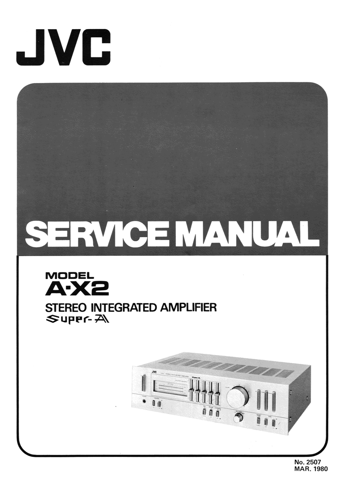 JVC A-X-2 Service manual