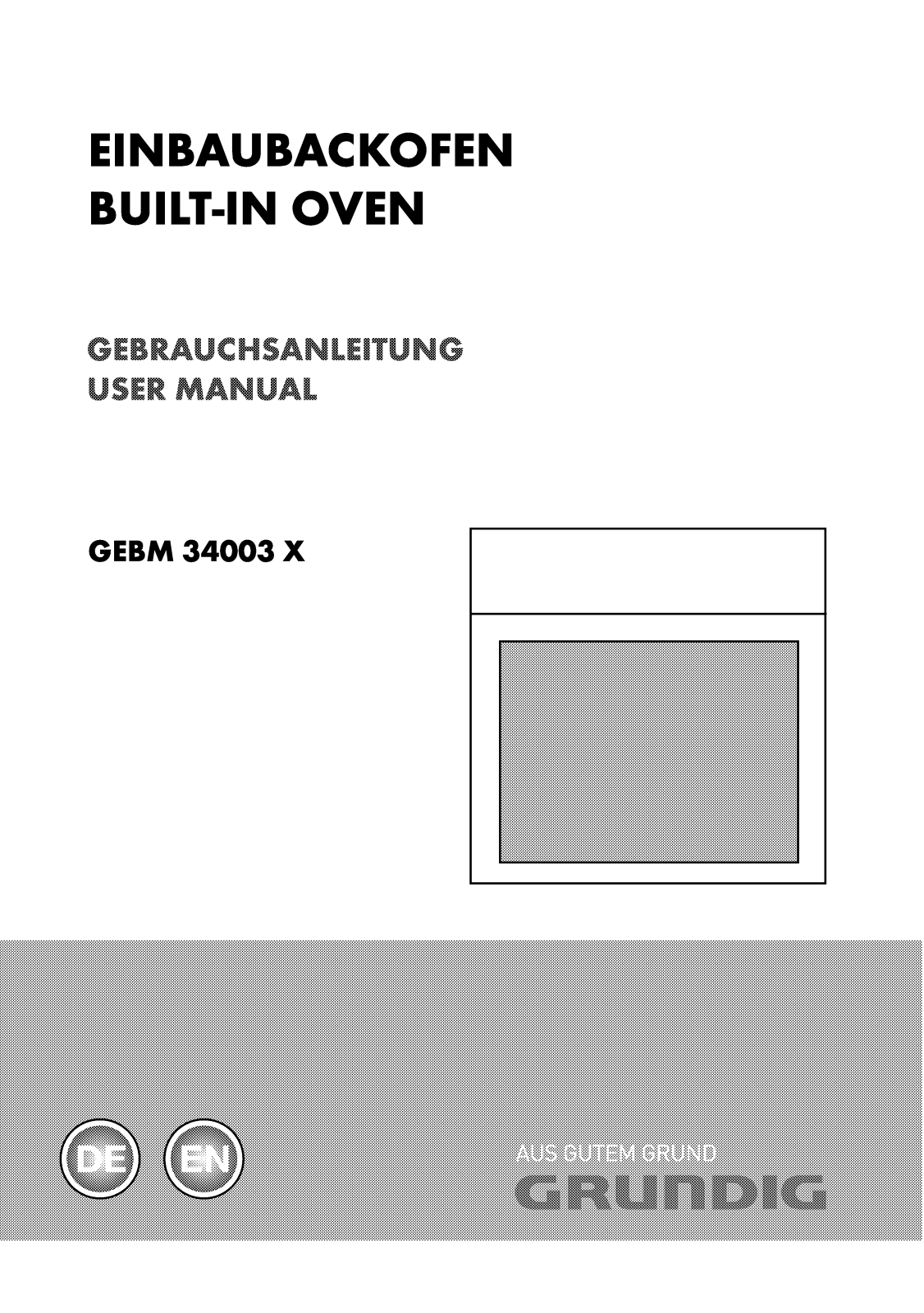 Grundig GEBM 34003 X operation manual