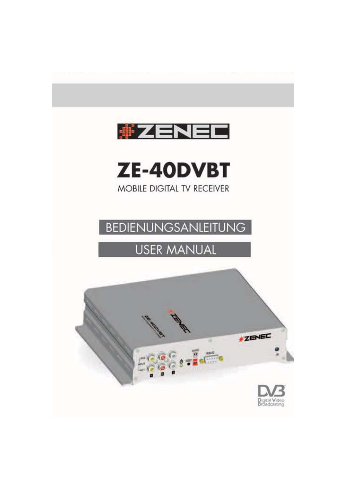 Zenec ZE-40DVBT user manual