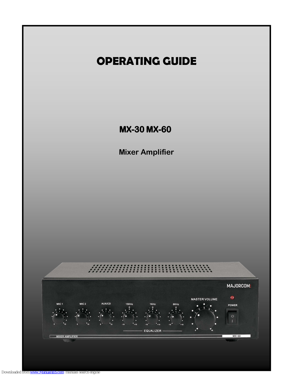 Majorcom MX-60, MX-30 Operating Manual