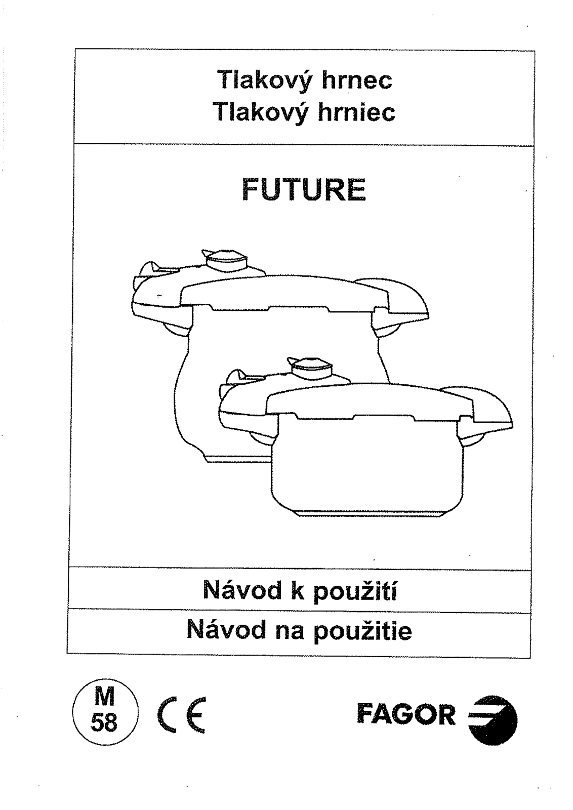 Fagor Future 4 l, Future In 4 l + 6 l User Manual