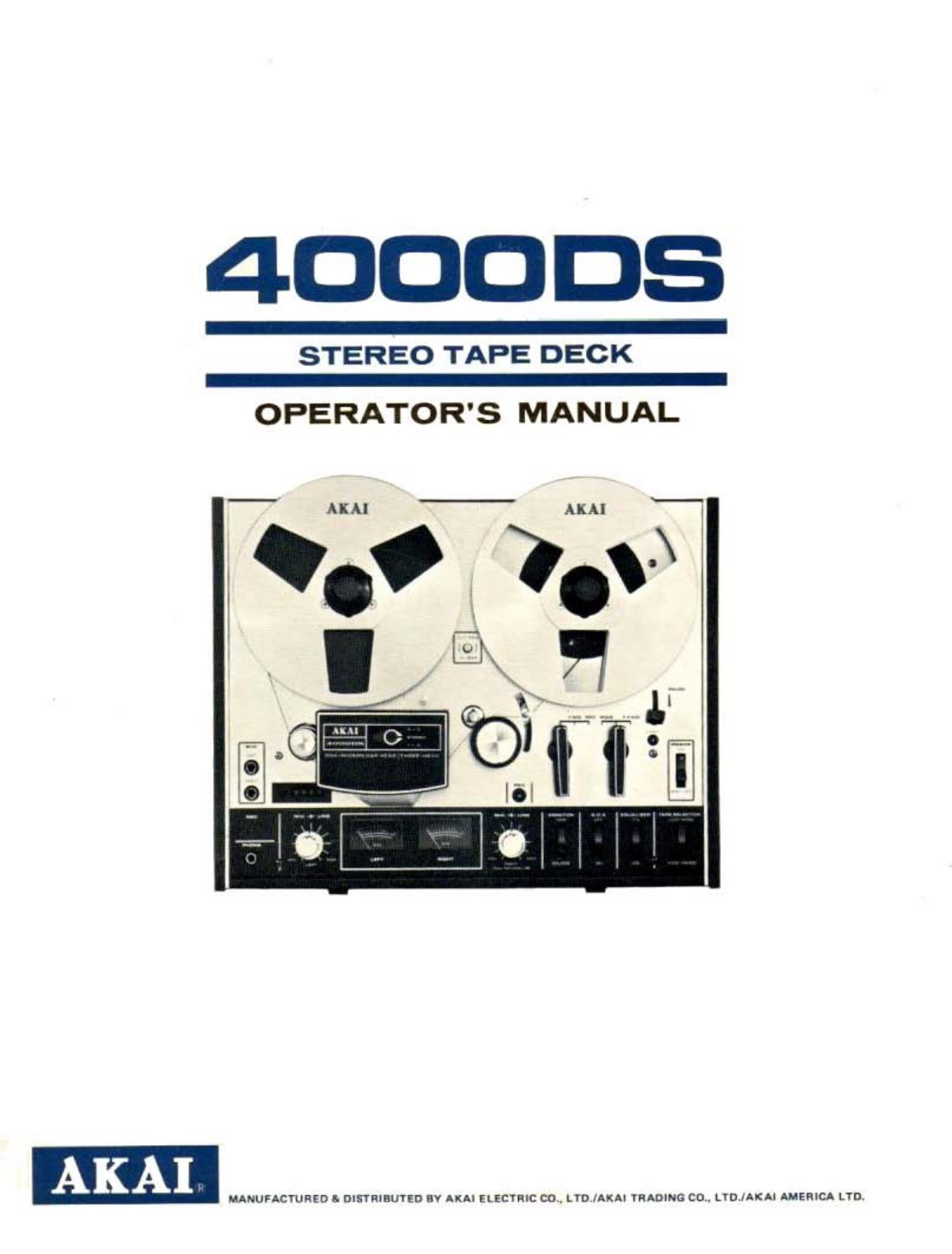 Akai 4000-DS Owners Manual