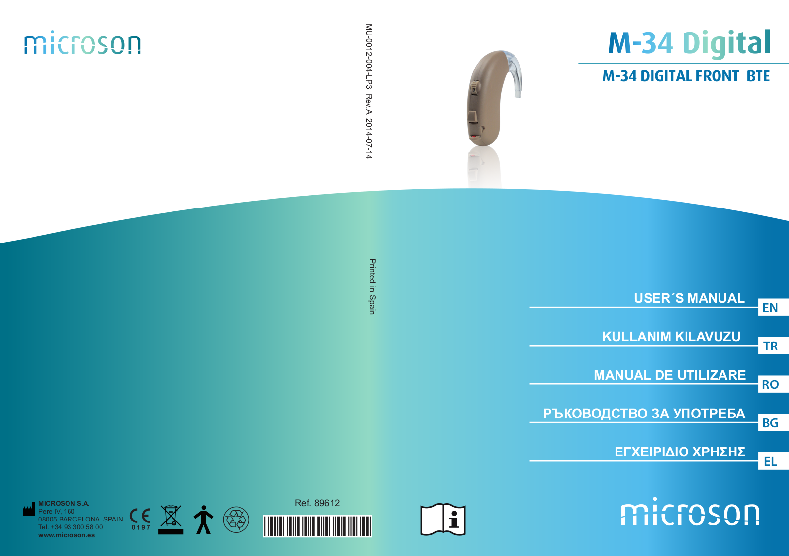 Microson M-34 D Front User Manual