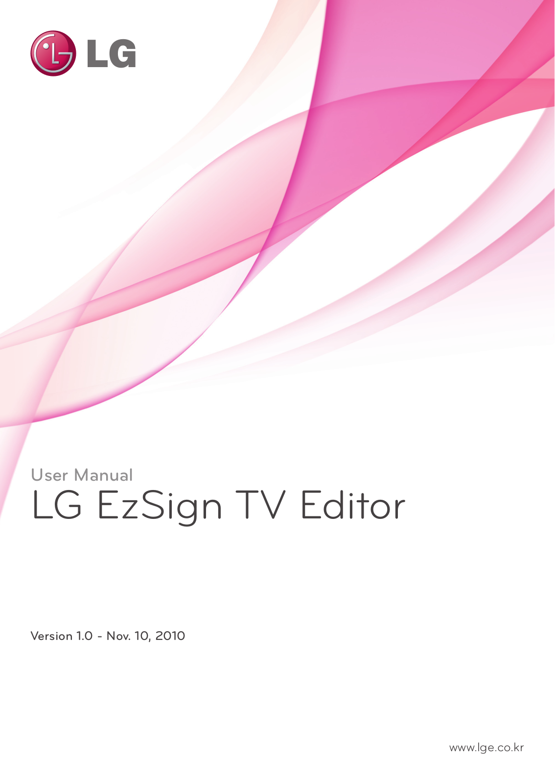 LG Electronics EzSign TV Editor User Manual