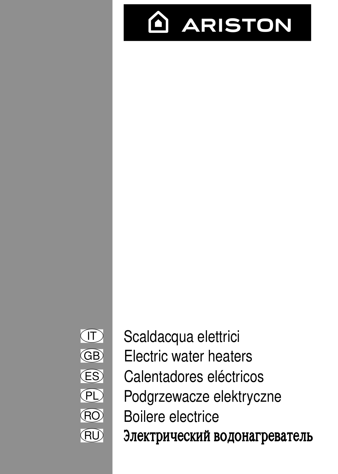 Ariston ABS VLS EVO INOX PW 80 D User Manual