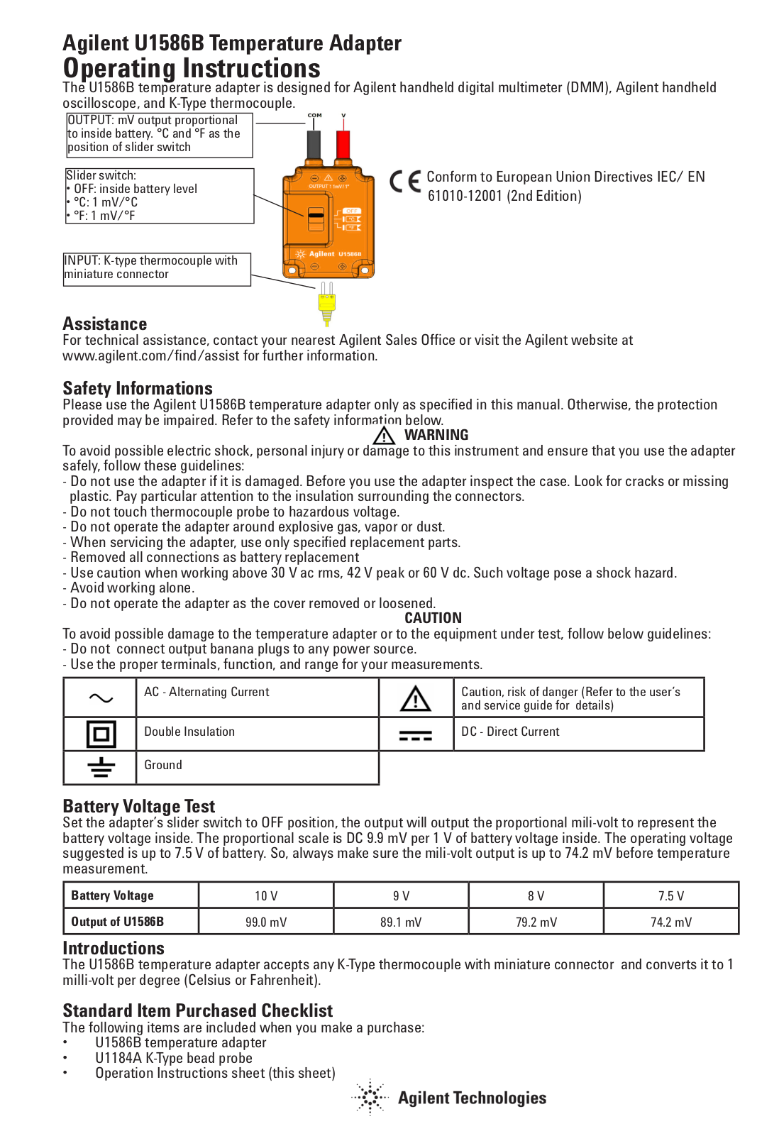 Agilent U1586B User guide