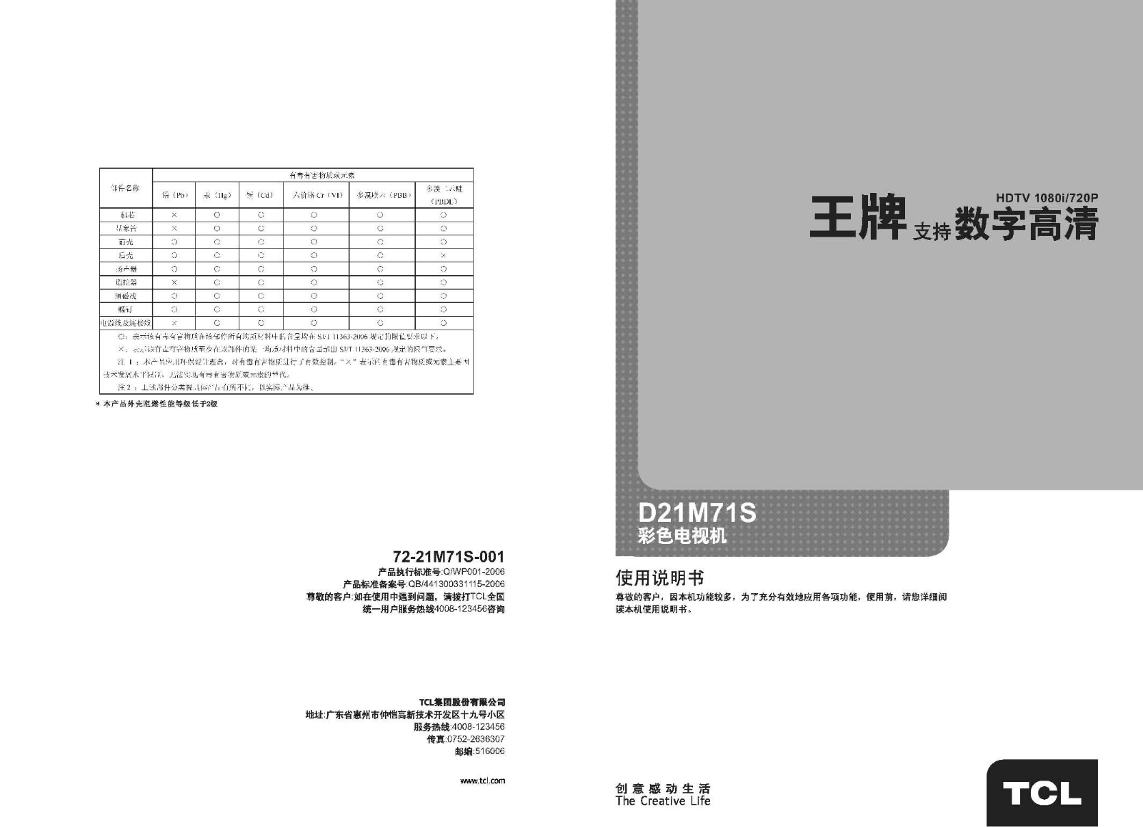 TCL D21M71S User Manual