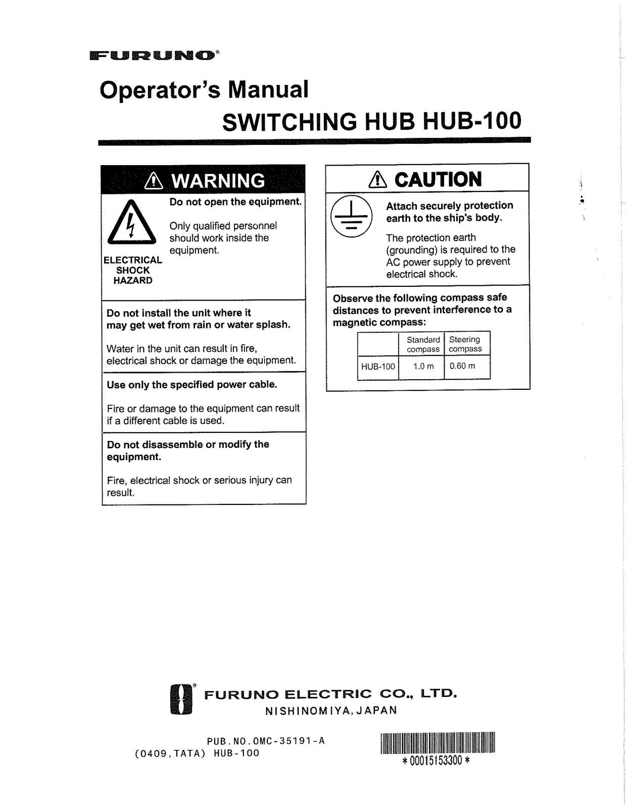 Furuno HUB-100 User Manual