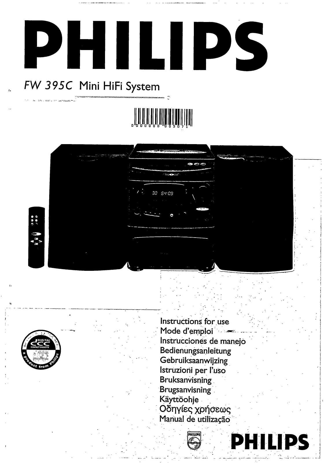 Philips FW395C/21, FW395C/22 User Manual