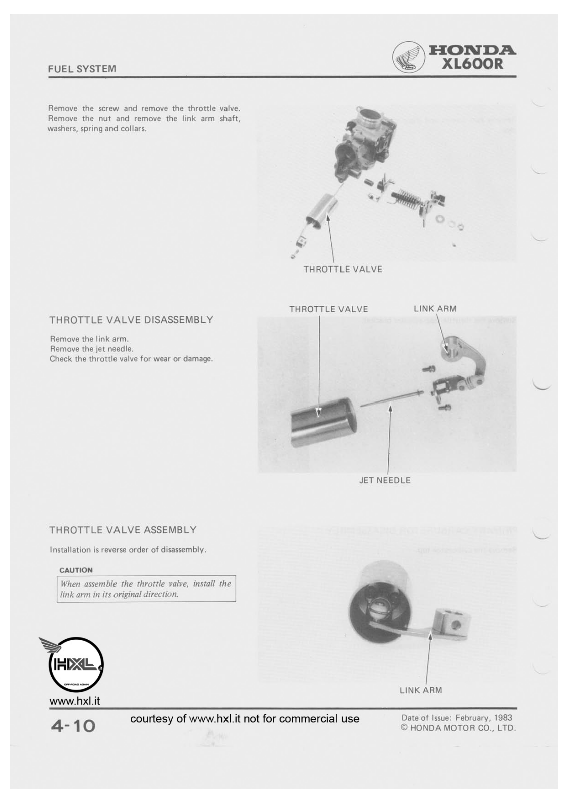 Honda XL600R Service Manual part 04 bis