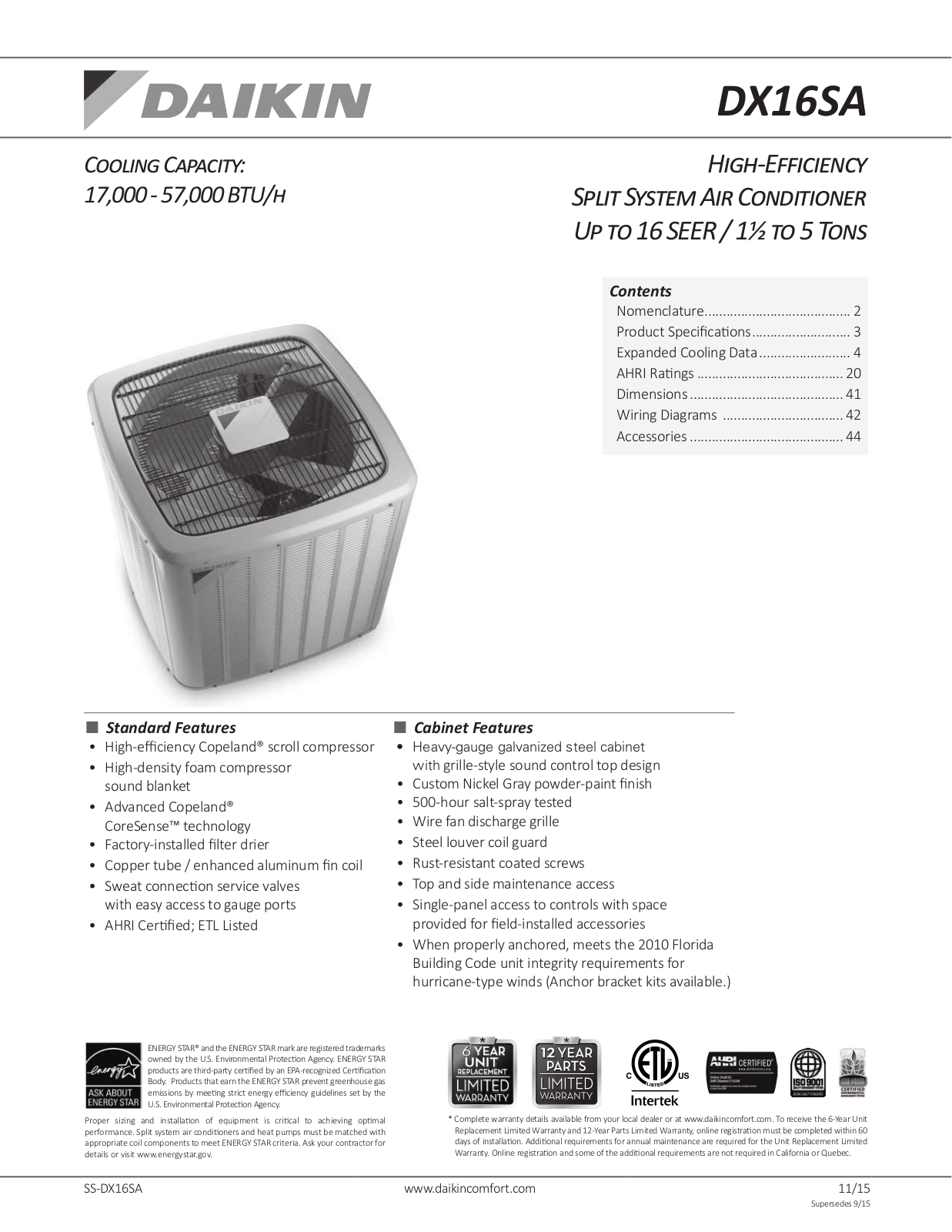 Goodman DX16SA0601A User Manual