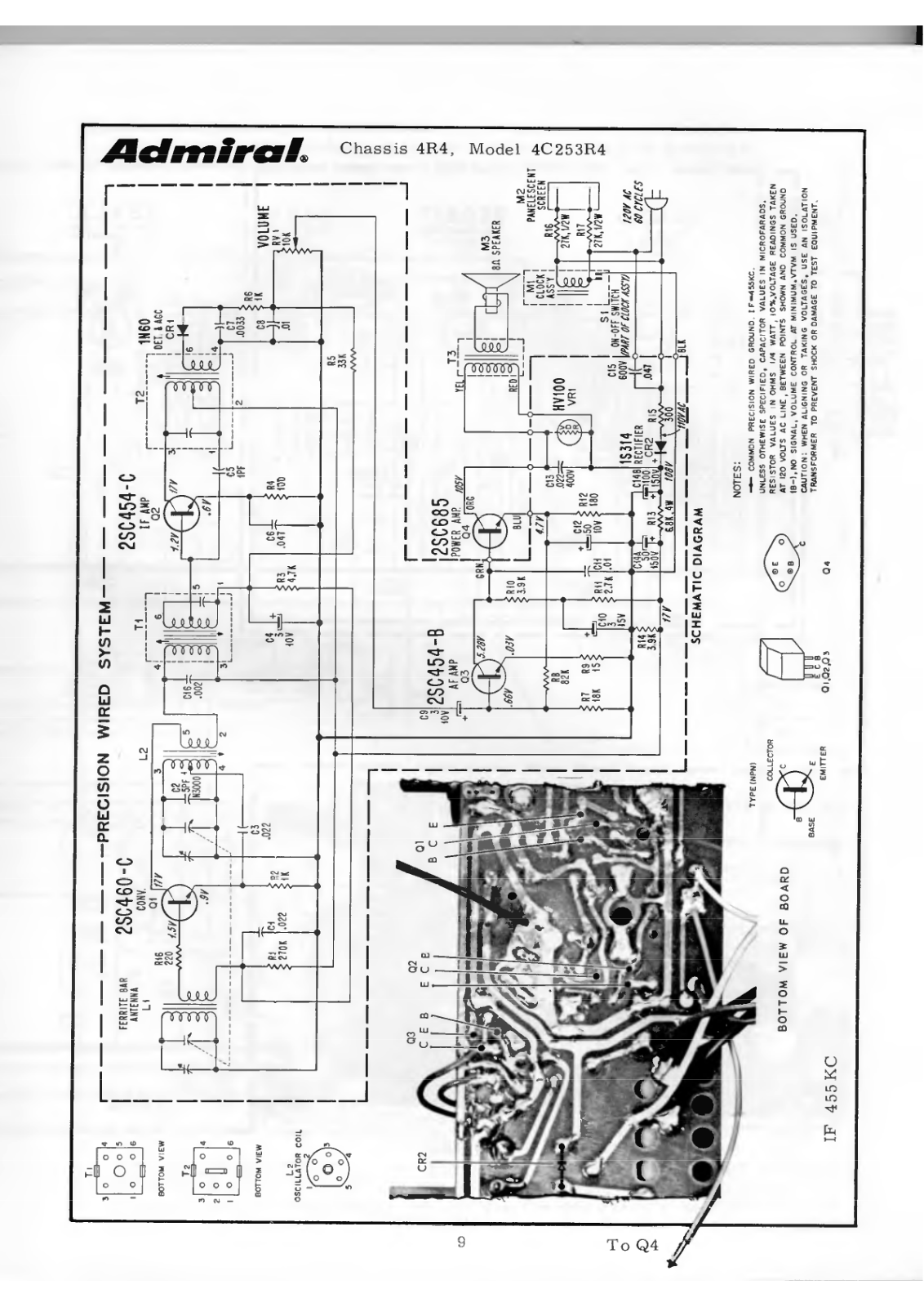 Admiral 4C253R4 Schematic