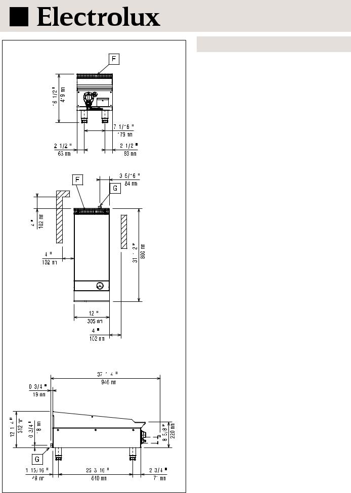 Electrolux ARG12FL(169012) General Manual