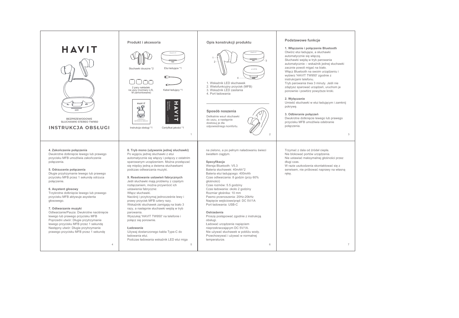 HAVIT TW950 User guide - ManualMachine.com