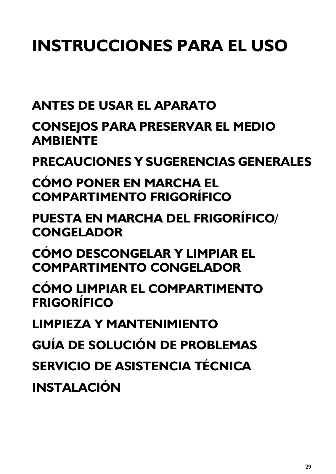 Whirlpool FR238A, ART 396/A, ARL 777/LH, ARL 775/LH, ARL 777 INSTRUCTION FOR USE