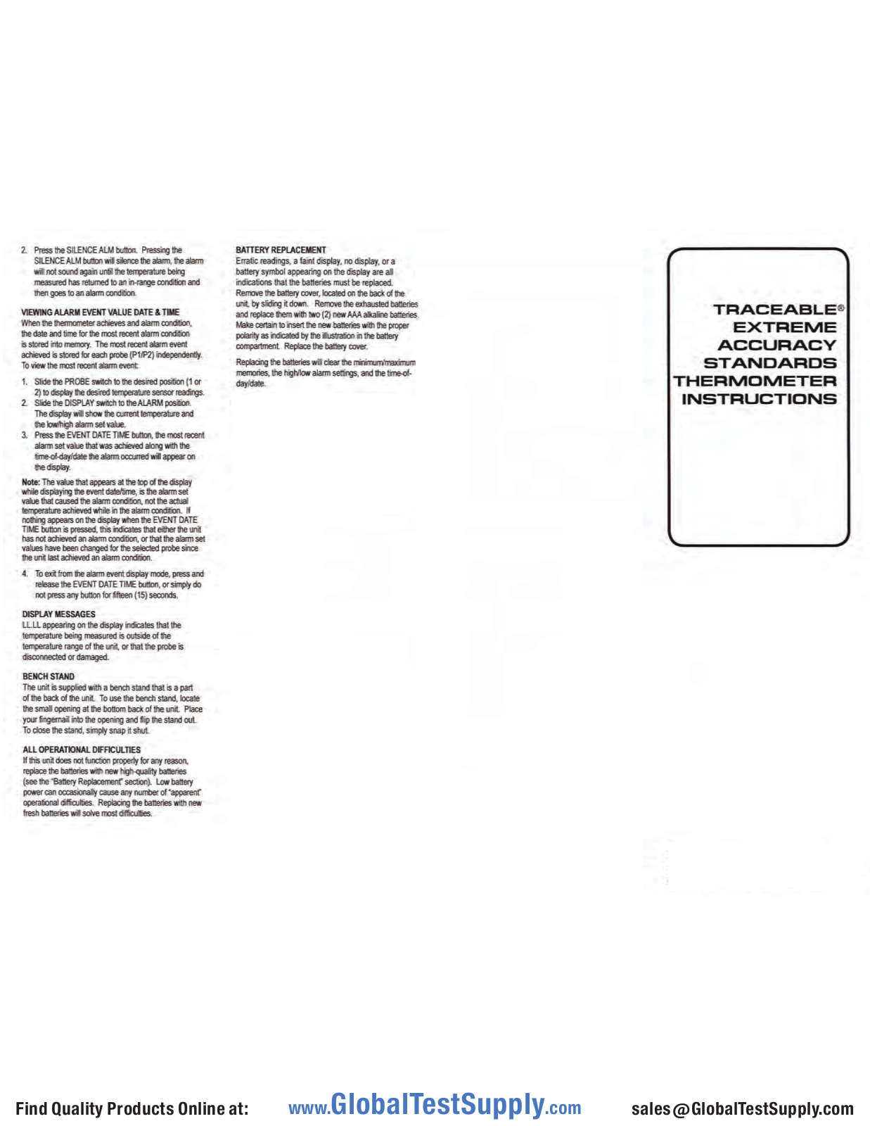 Traceable 90000-27 User manual - ManualMachine.com