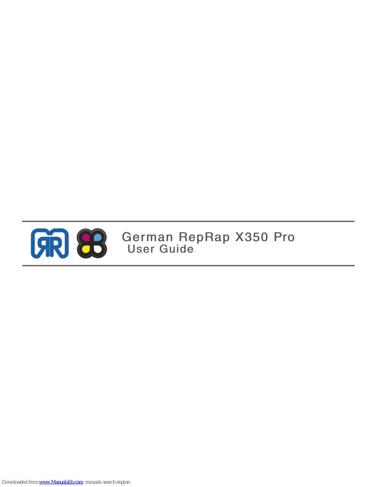 German RepRap x350pro User Manual - ManualMachine.com