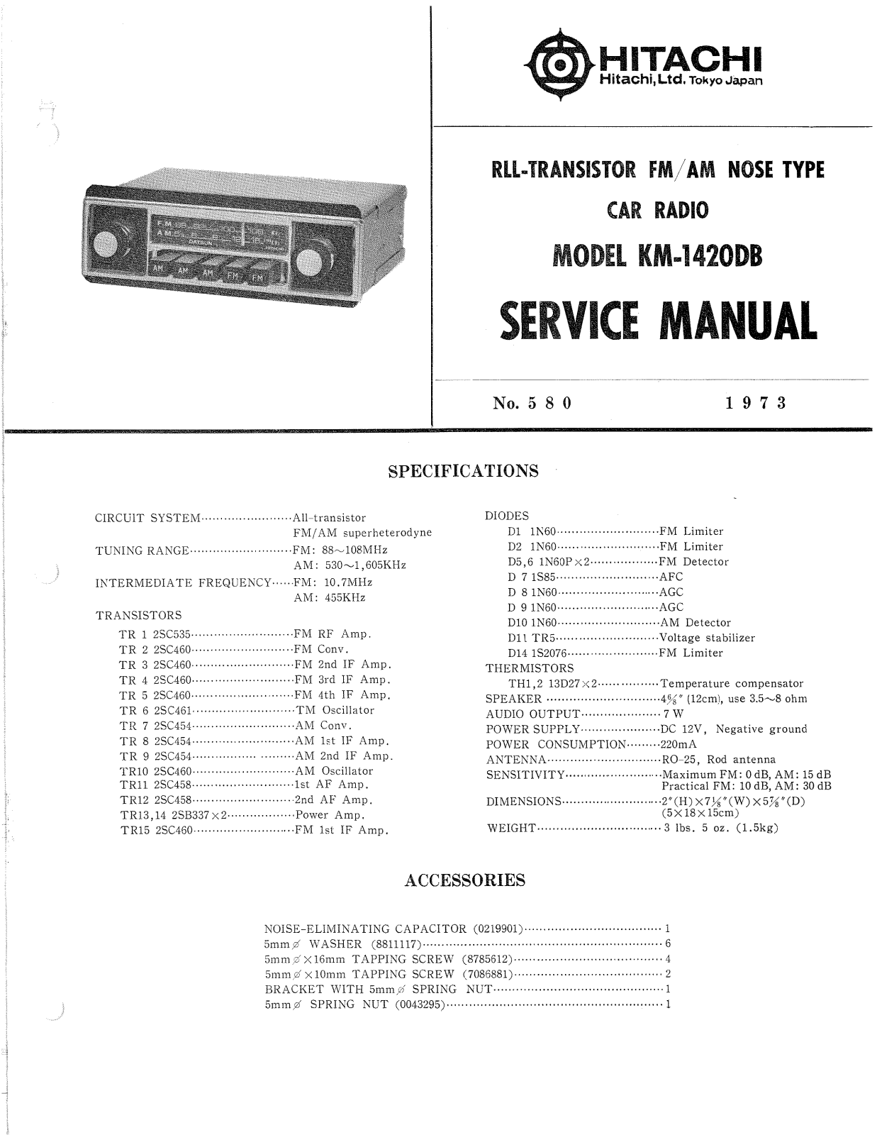 Hitachi KM-1420-DB Service manual