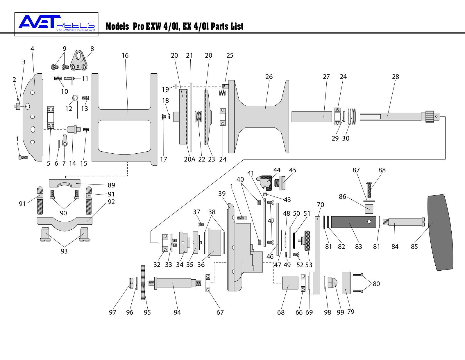 Avet Reels Pro EXW 4-01, EX 4-01 User Manual