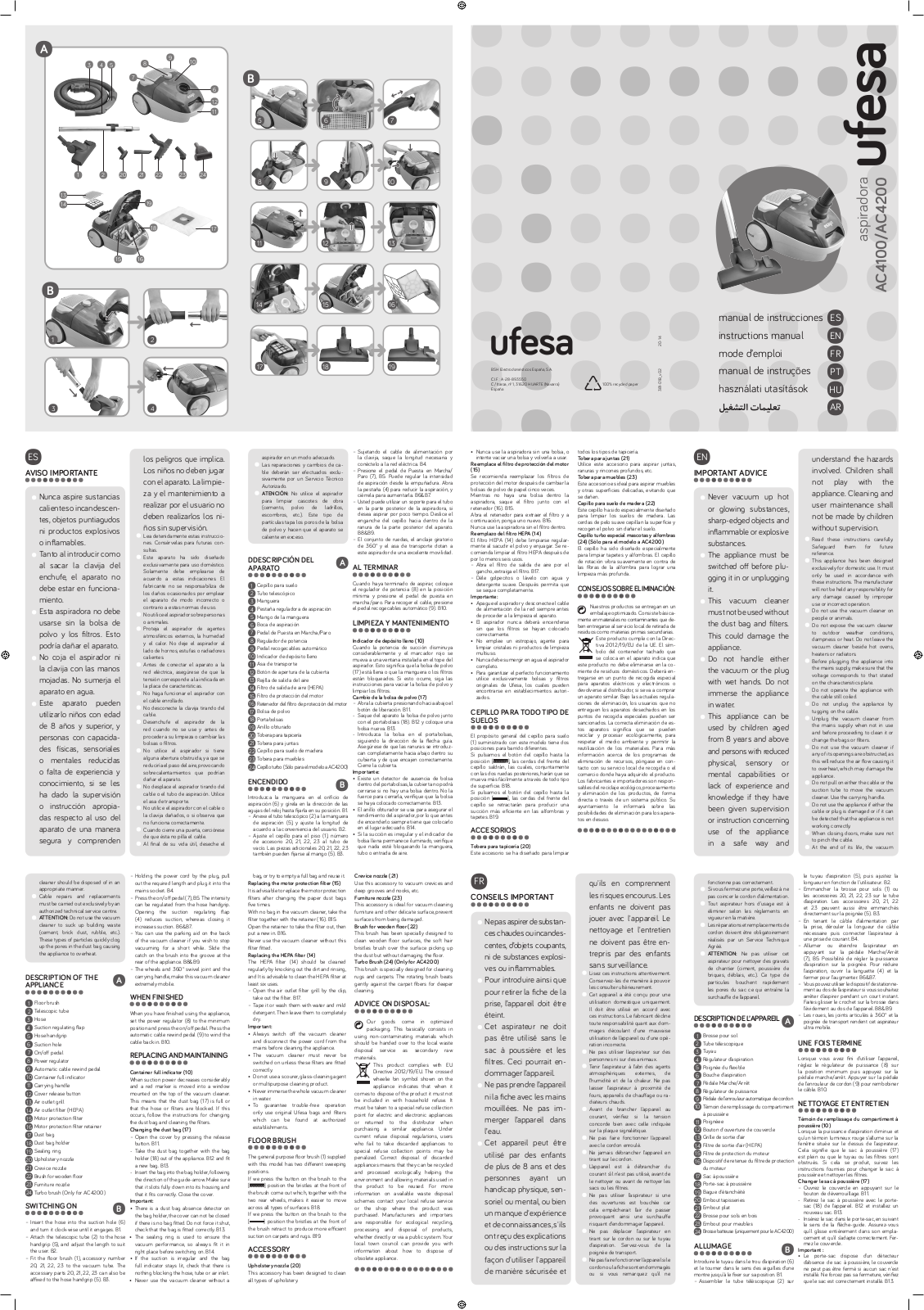 Ufesa AC4200 User Manual