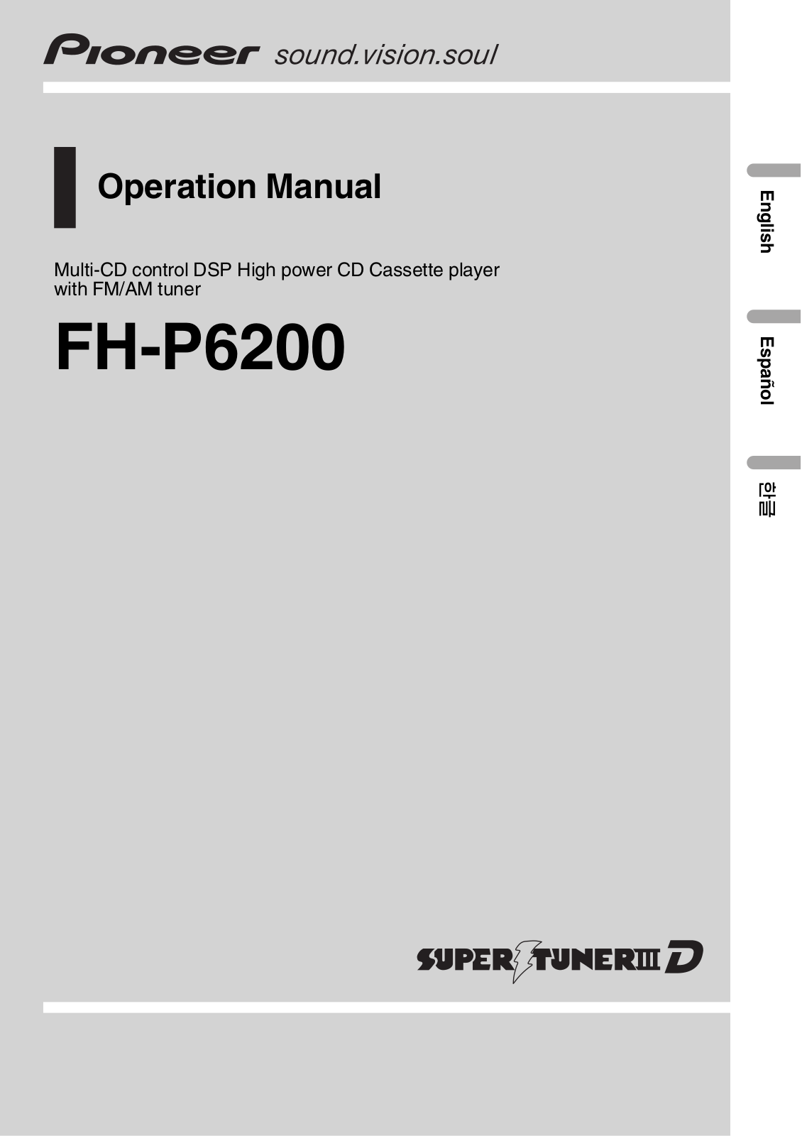 Pioneer FH-P6200 User Manual