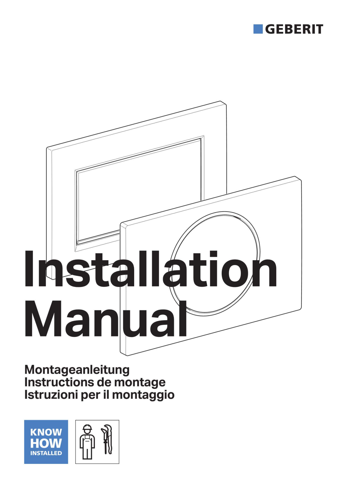 Geberit 115.758.KH.5, 115.758.KN.5, 115.758.JT.5, 115.758.KK.5, 115.758.14.5 Installation Manual