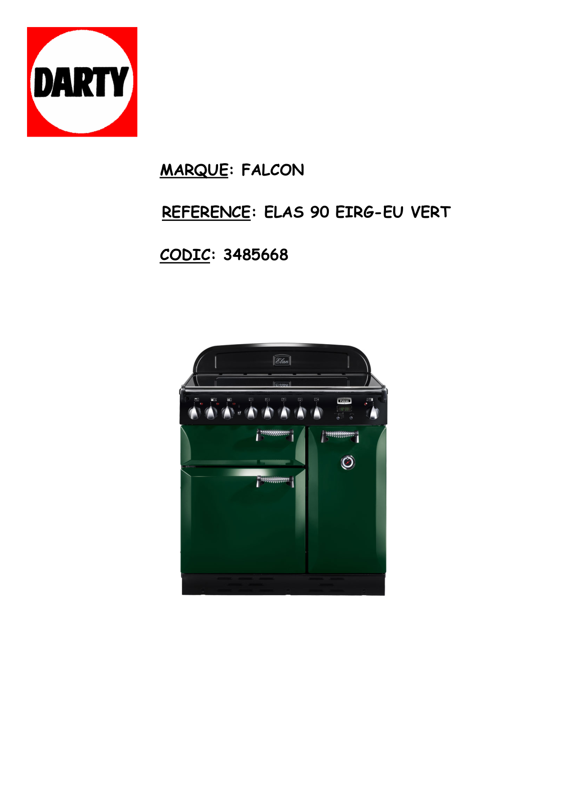 RANGEMASTER ELAS90EILT, ELAS90DFBL, ELAS90DF, ELAS90DFCR, ELAN90CRM User Manual