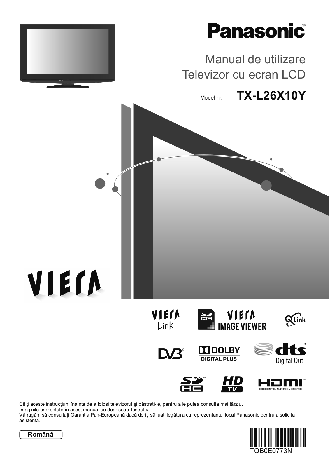 PANASONIC TX-L26X10Y User Manual