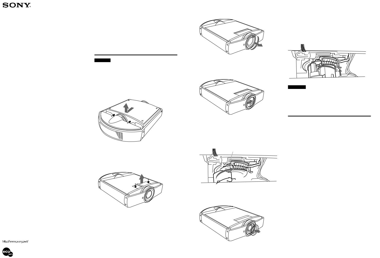 Sony VPLL-ZP310, VPLL-ZP400, VPLL-ZP550 Operating Manual