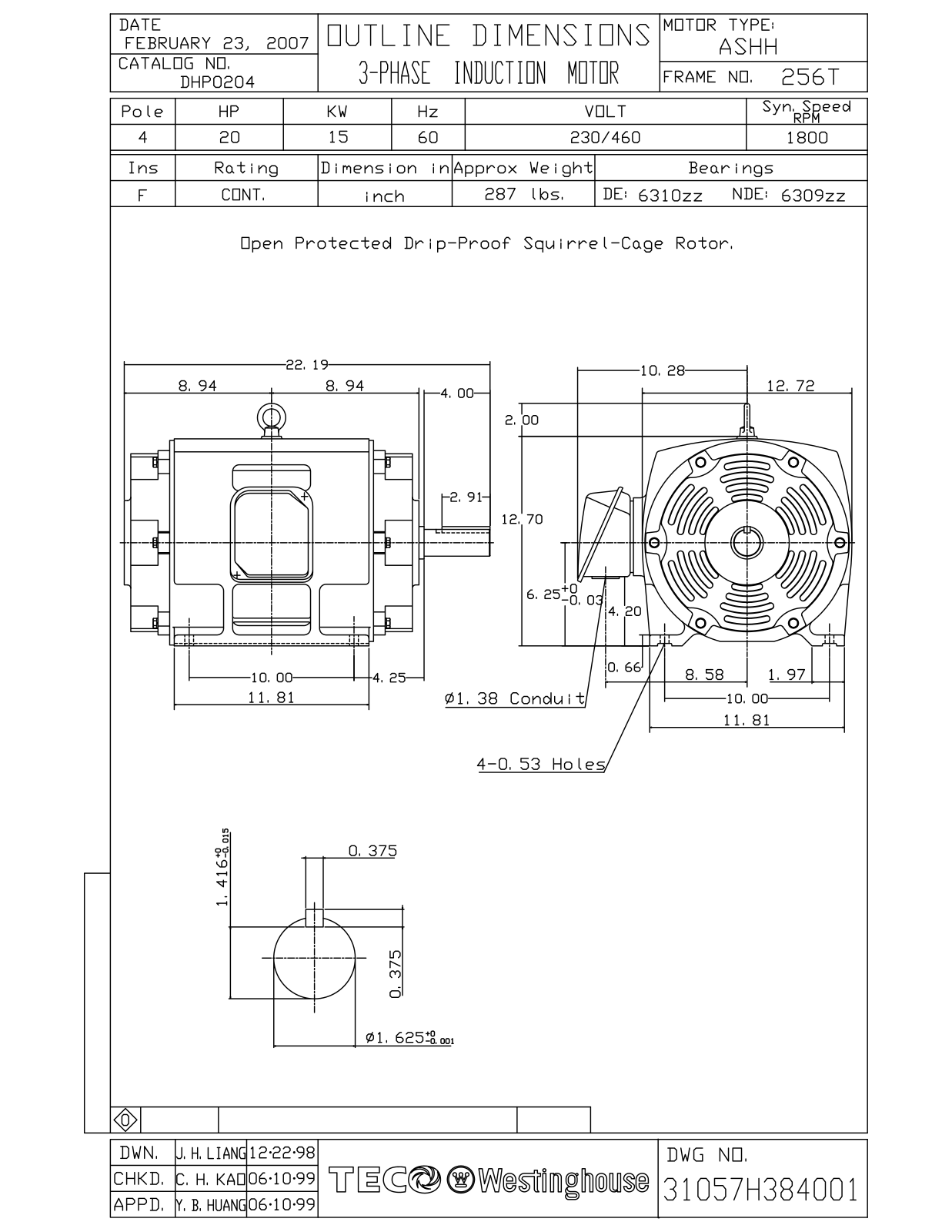 Teco DHP0204 Reference Drawing