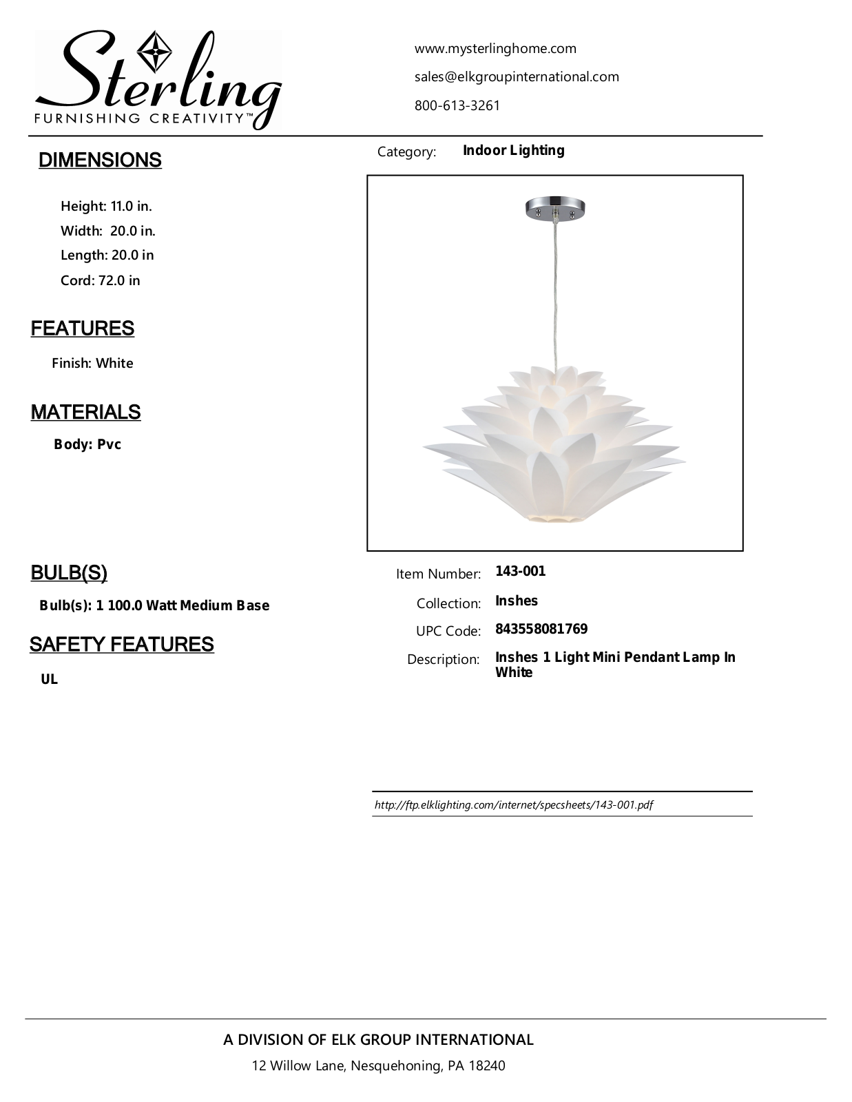 ELK Home 143001 User Manual