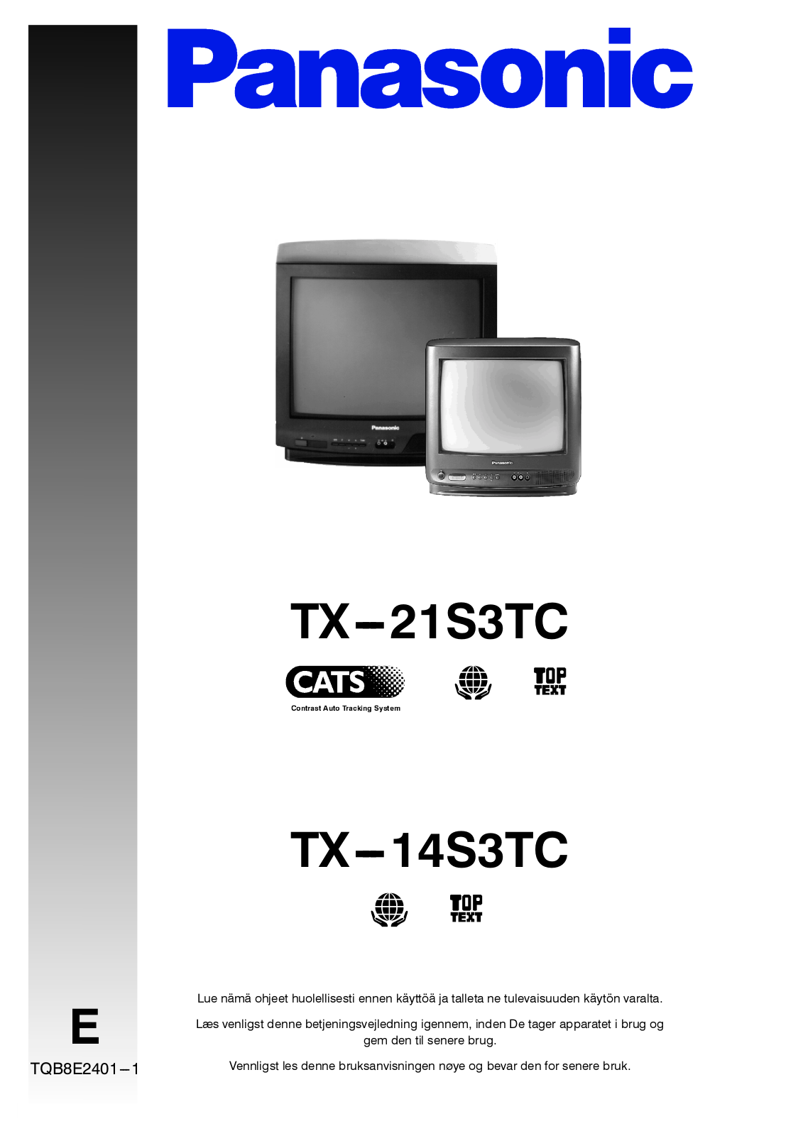 PANASONIC TX-21S3TC, TX-14S3TC User Manual