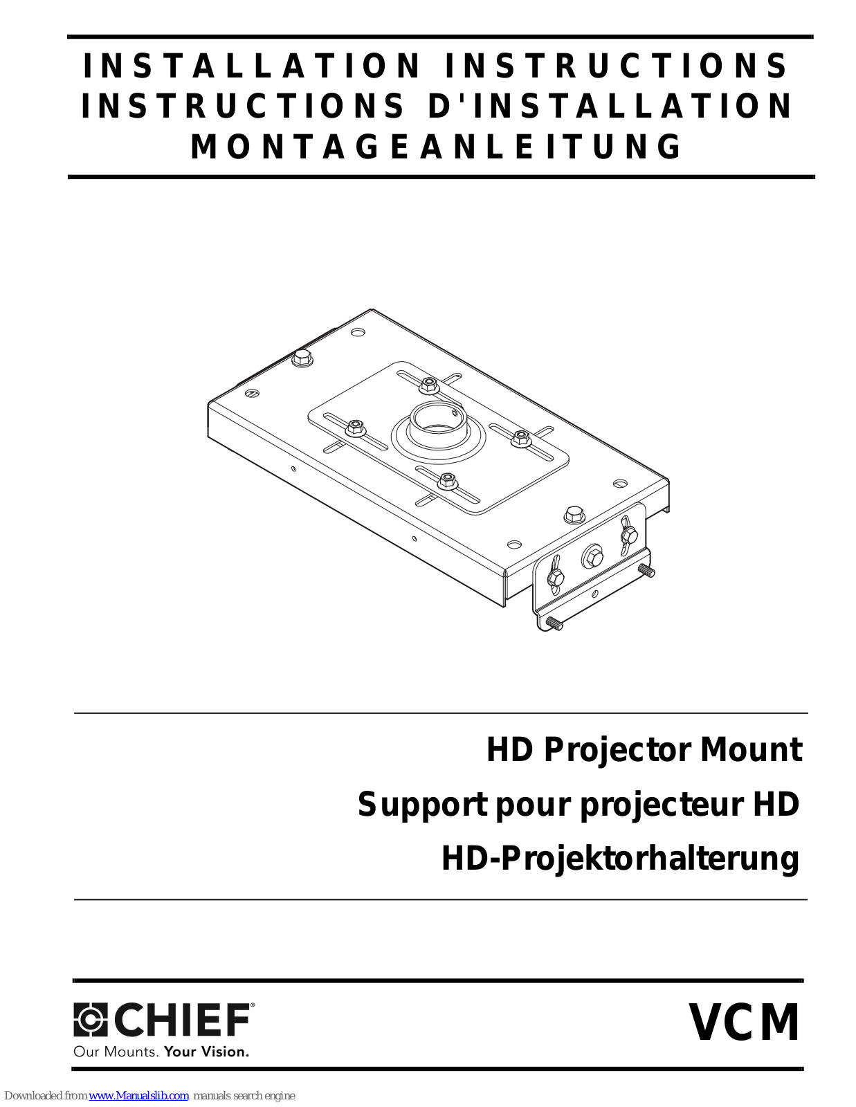 CHIEF VCM Installation Instructions Manual