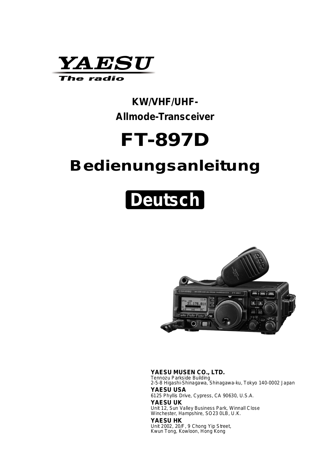 Yaesu FT-897D User Manual