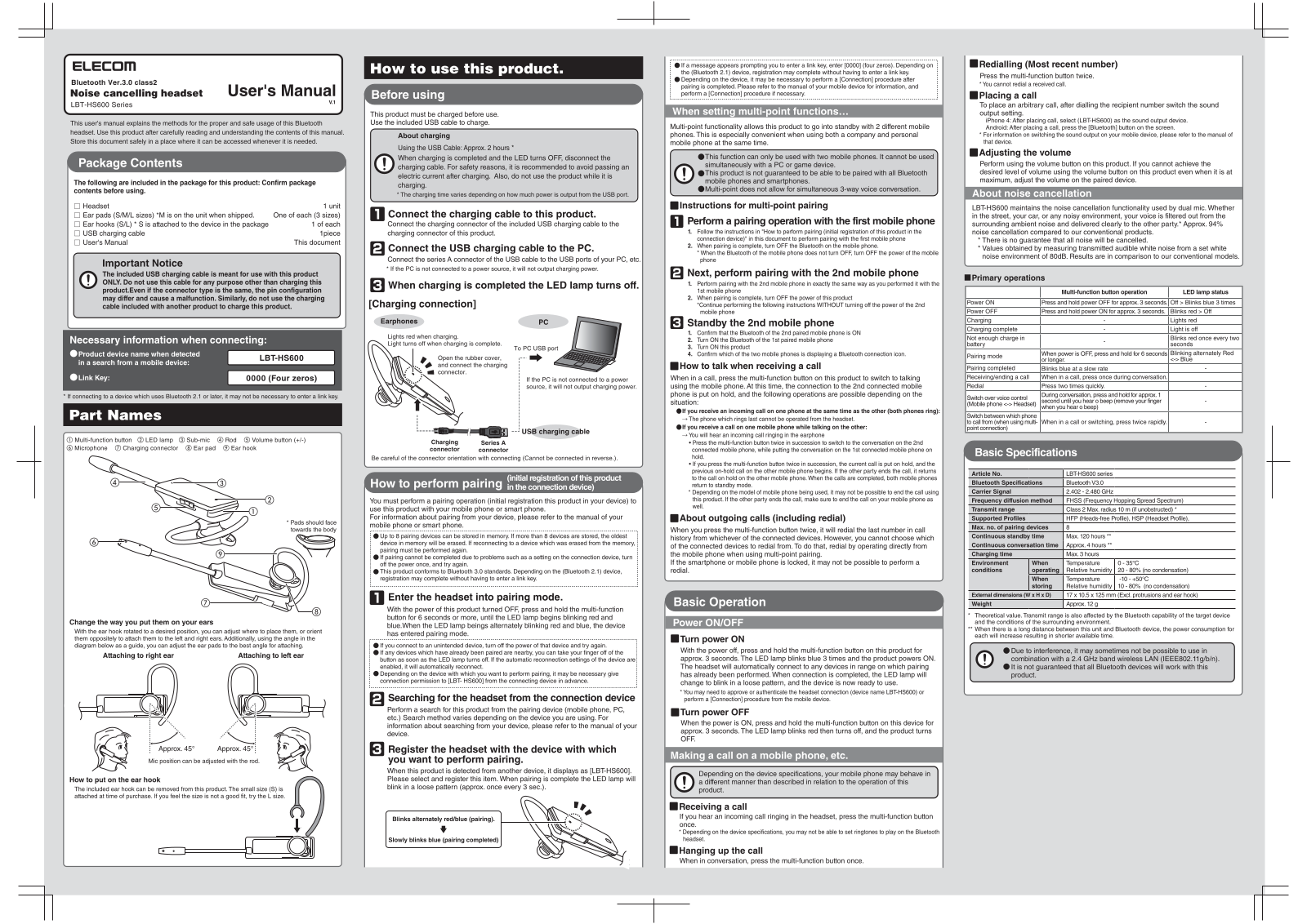 General Infinity LBT-HS600 User Manual