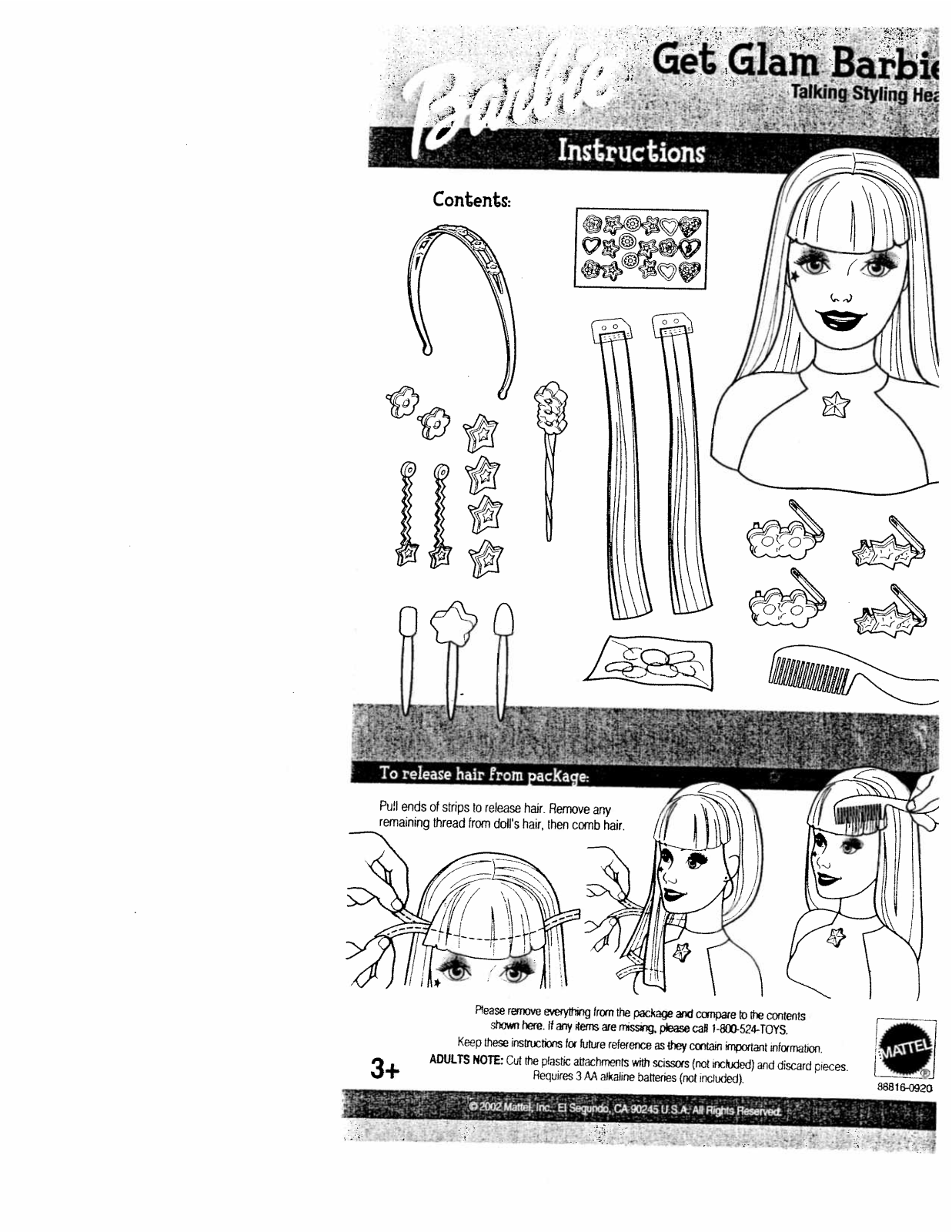 Fisher-Price 88816 Instruction Sheet