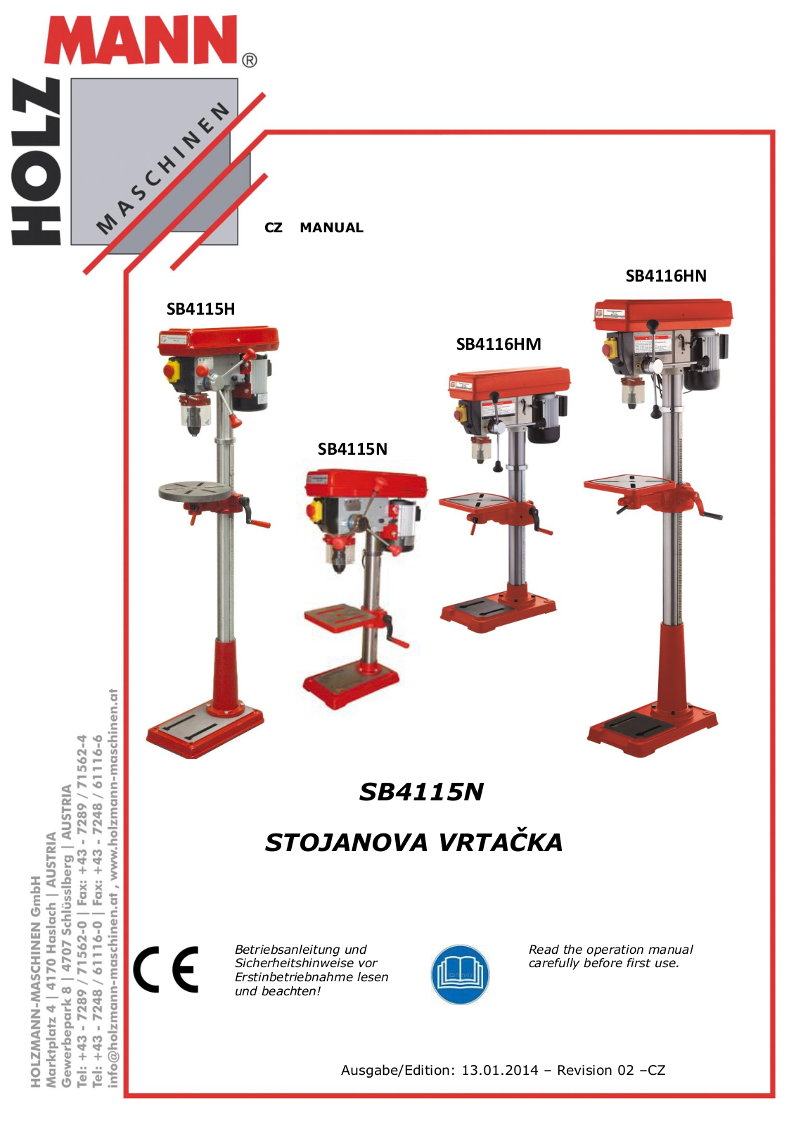 Holzmann SB4115N_400V User guide - ManualMachine.com