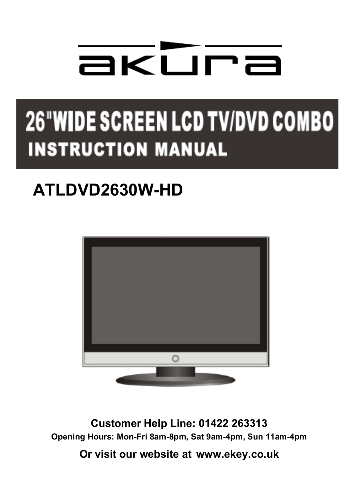 Akura ATLDVD2630W-HD User's Manual